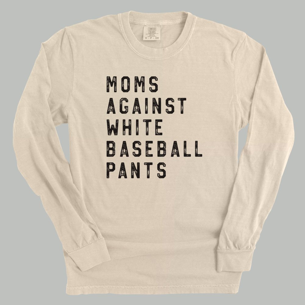 Moms Against White Baseball Pants - Shop LINNY CO