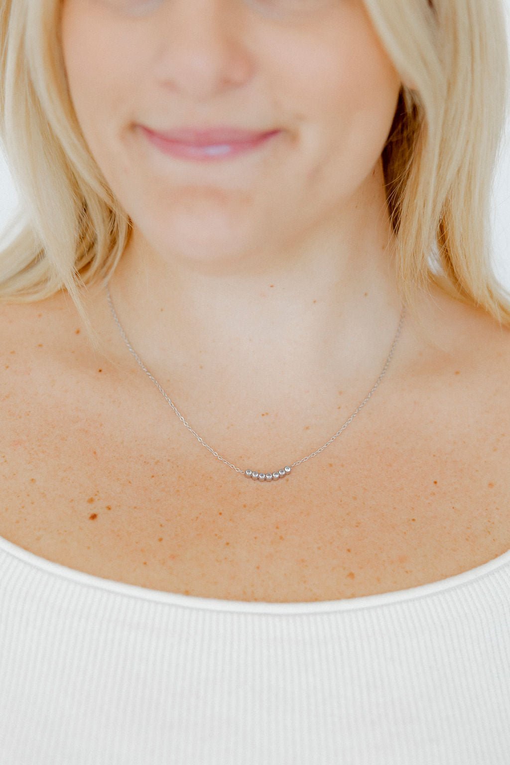 Necklace - Abigail Silver - Shop LINNY CO