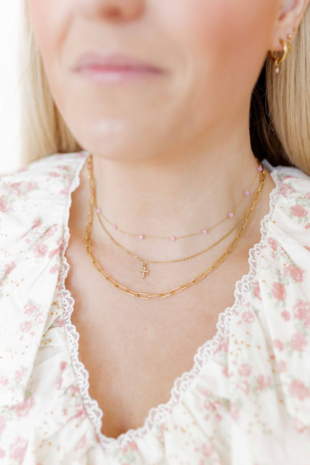 Necklace - Dabney Pink - Shop LINNY CO