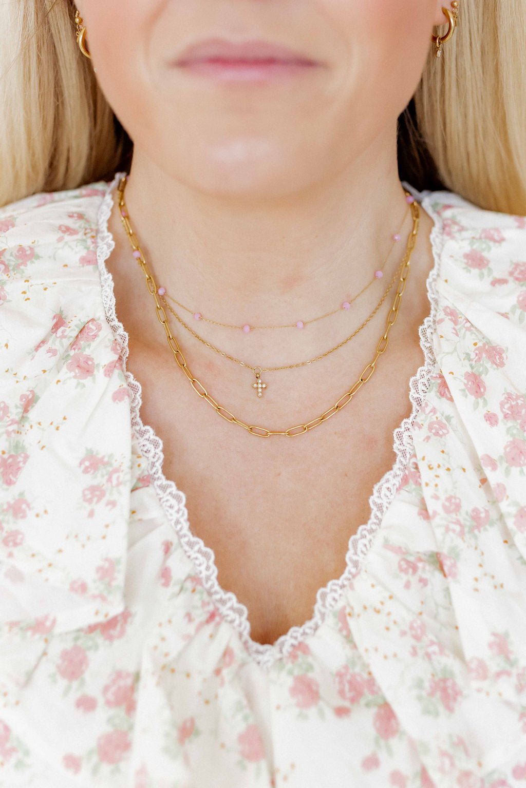 Necklace - Dabney Pink - Shop LINNY CO