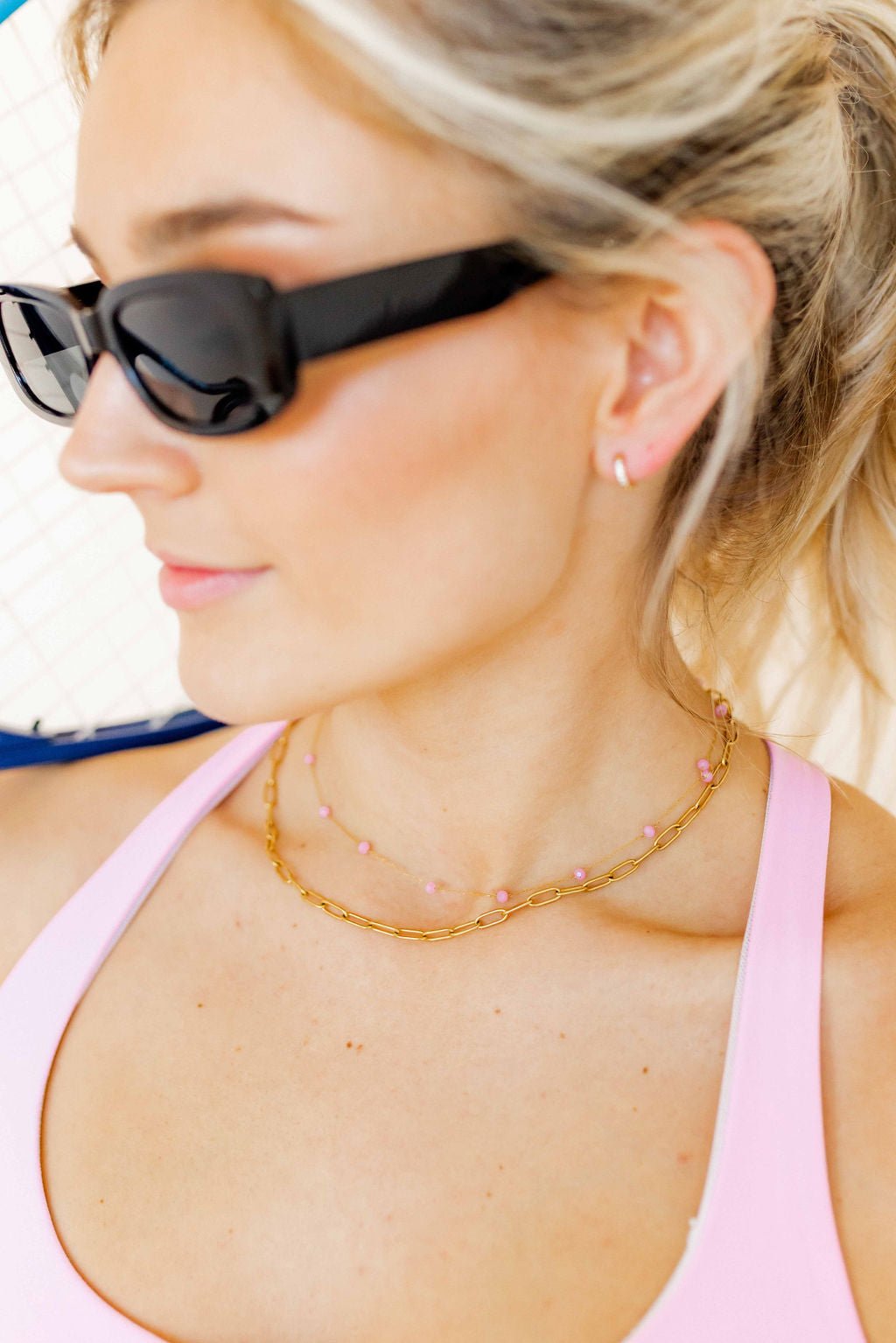 Necklace - Dabney Pink - Shop LINNY CO