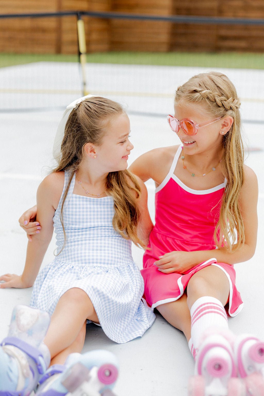 Necklace - Gracie Flower Blue - Shop LINNY CO