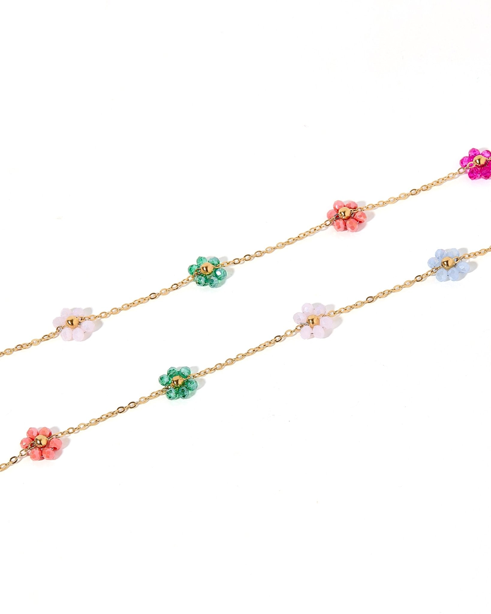 Necklace - Gracie Flower Multi Color - Shop LINNY CO