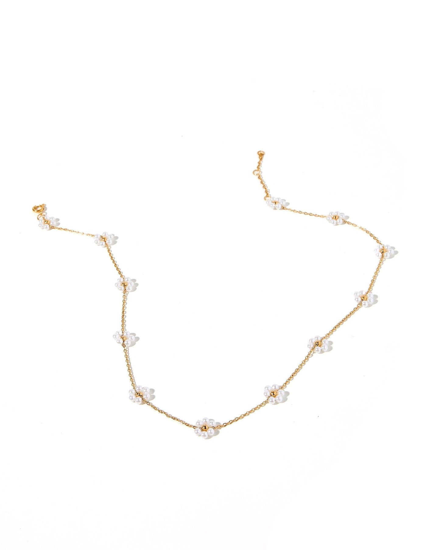 Necklace - Gracie Flower Pearl - Shop LINNY CO