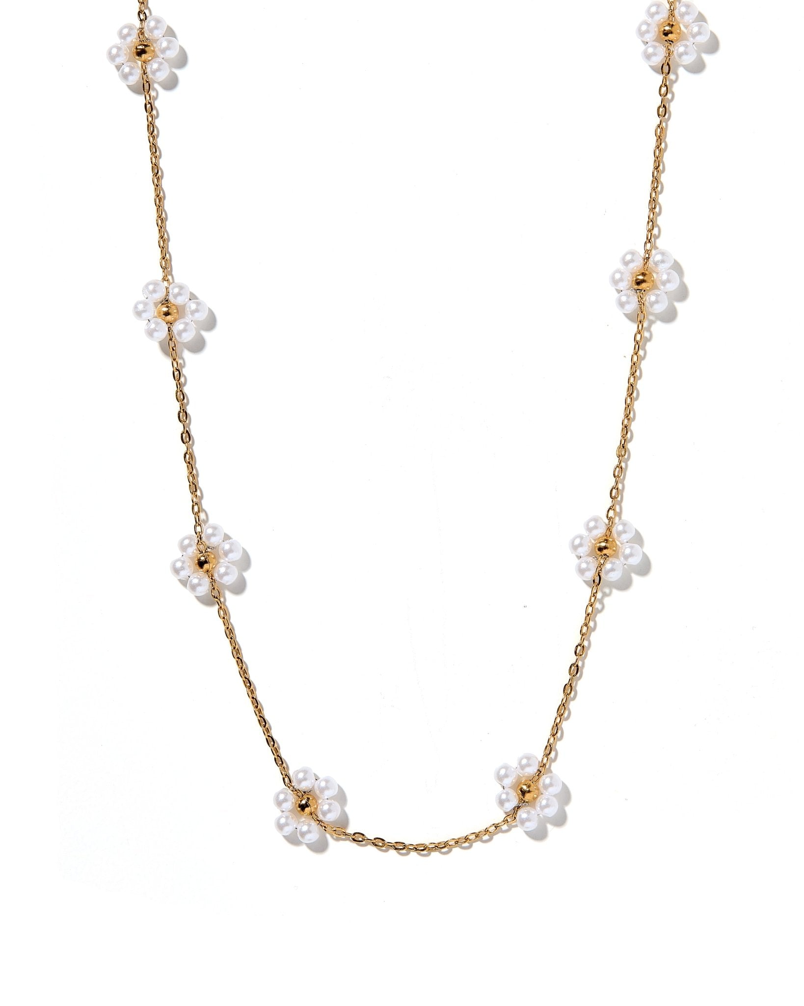 Necklace - Gracie Flower Pearl - Shop LINNY CO