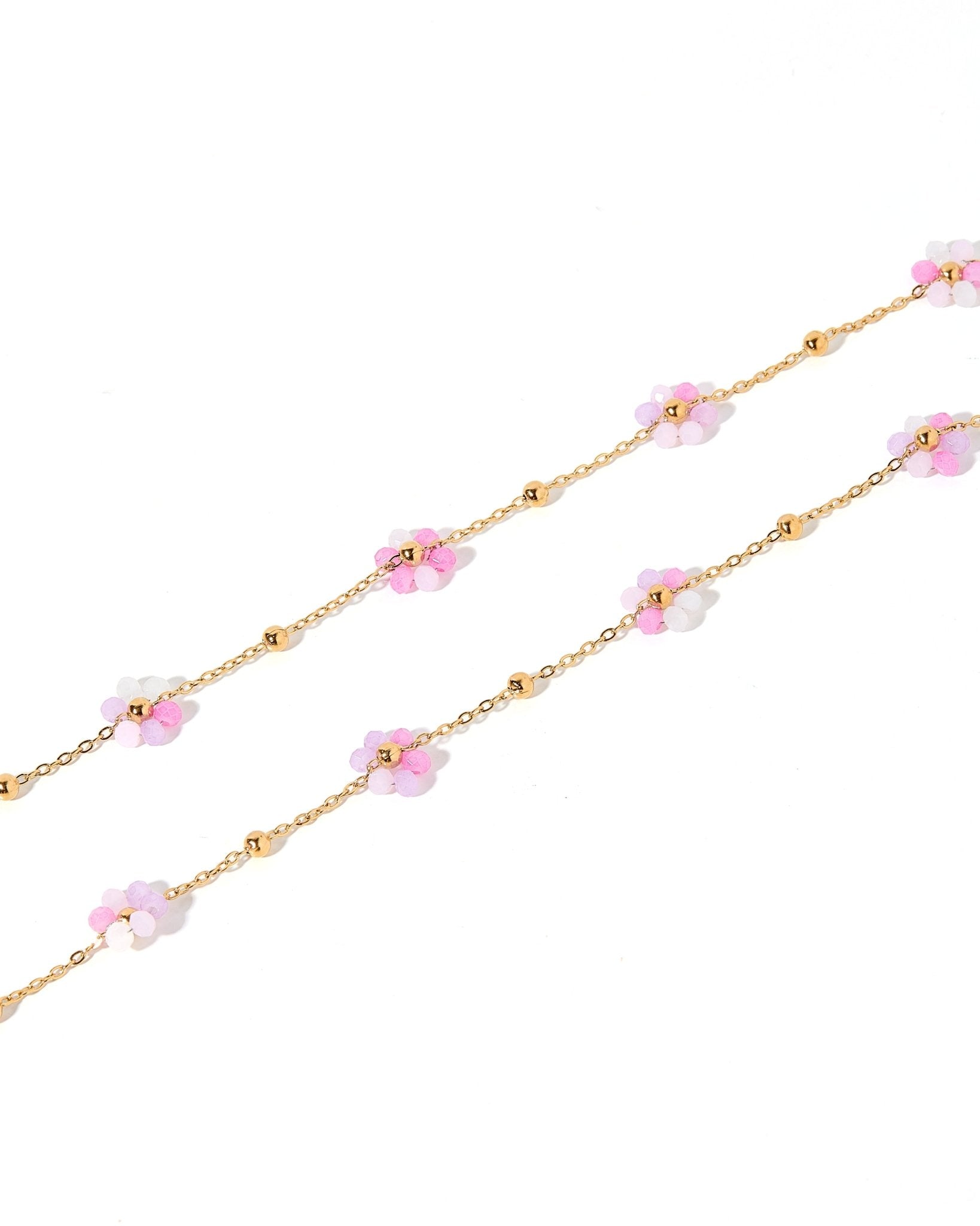 Necklace - Gracie Flower Pink Multi - Shop LINNY CO