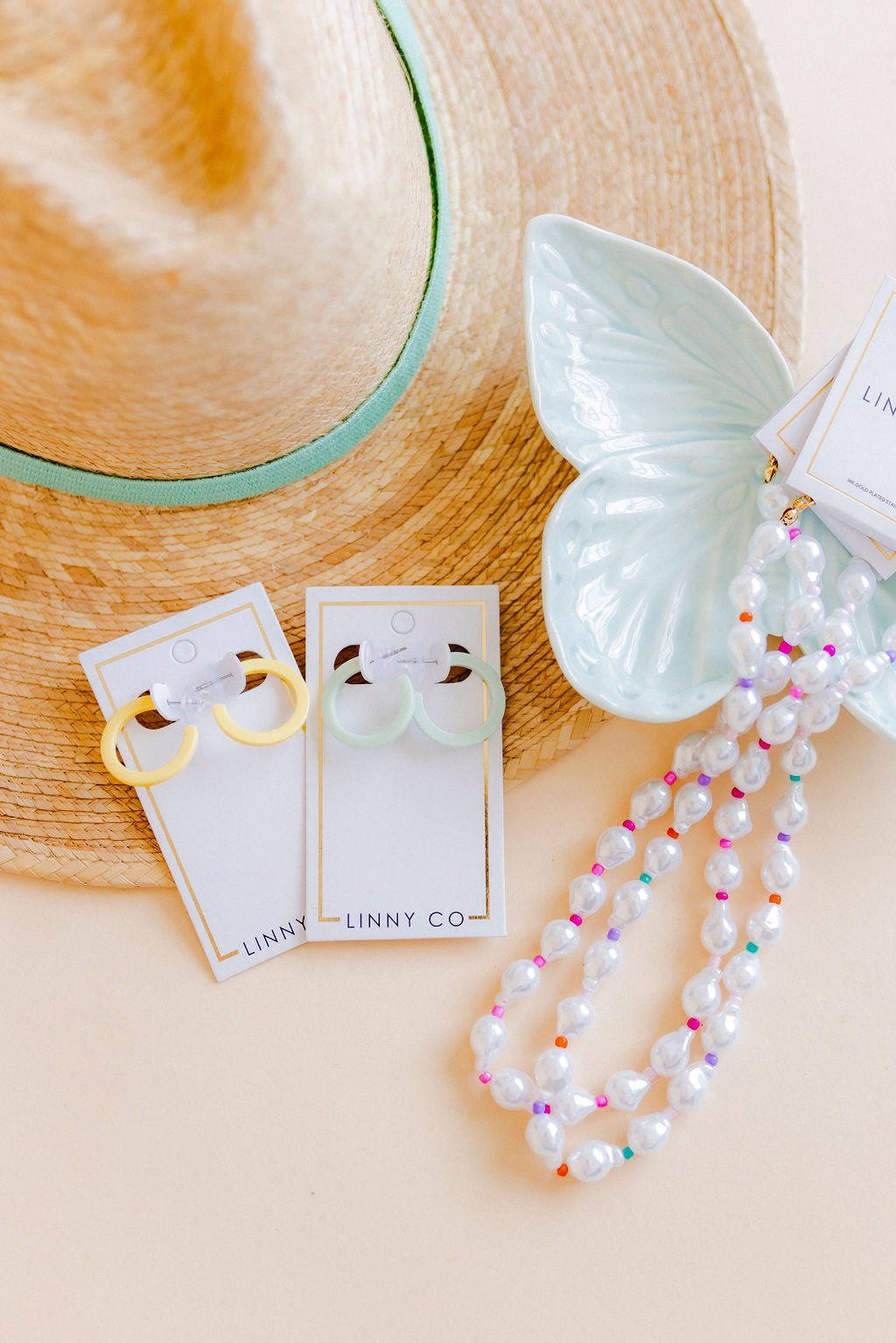 Necklace - Maris Pearl Multi Color - Shop LINNY CO