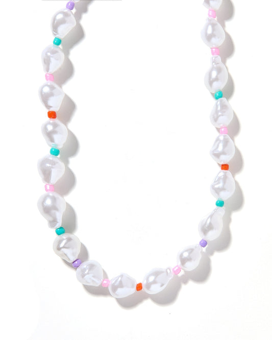 Necklace - Maris Pearl Multi Color - Shop LINNY CO