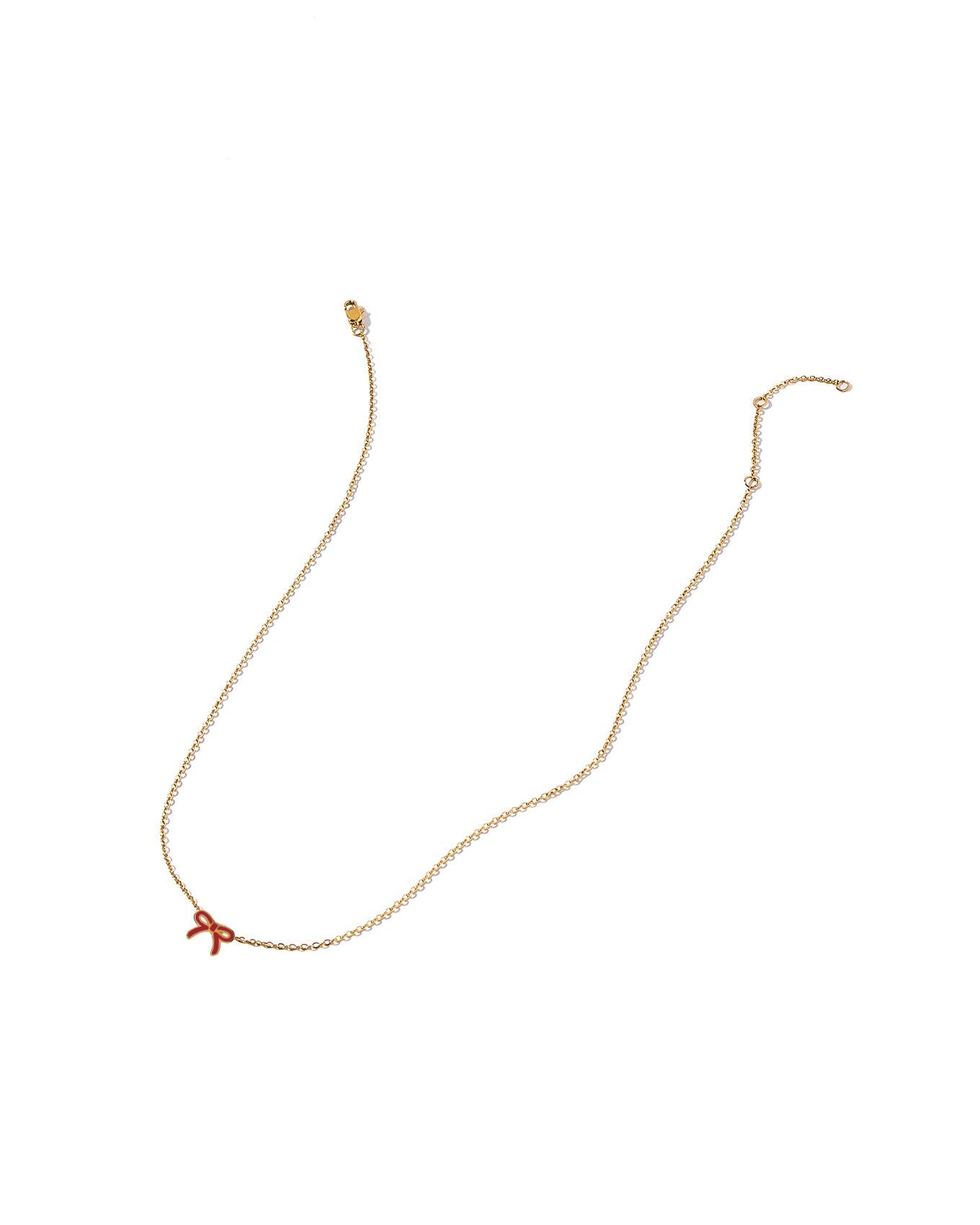 Necklace - Sadie Bow Maroon - Shop LINNY CO