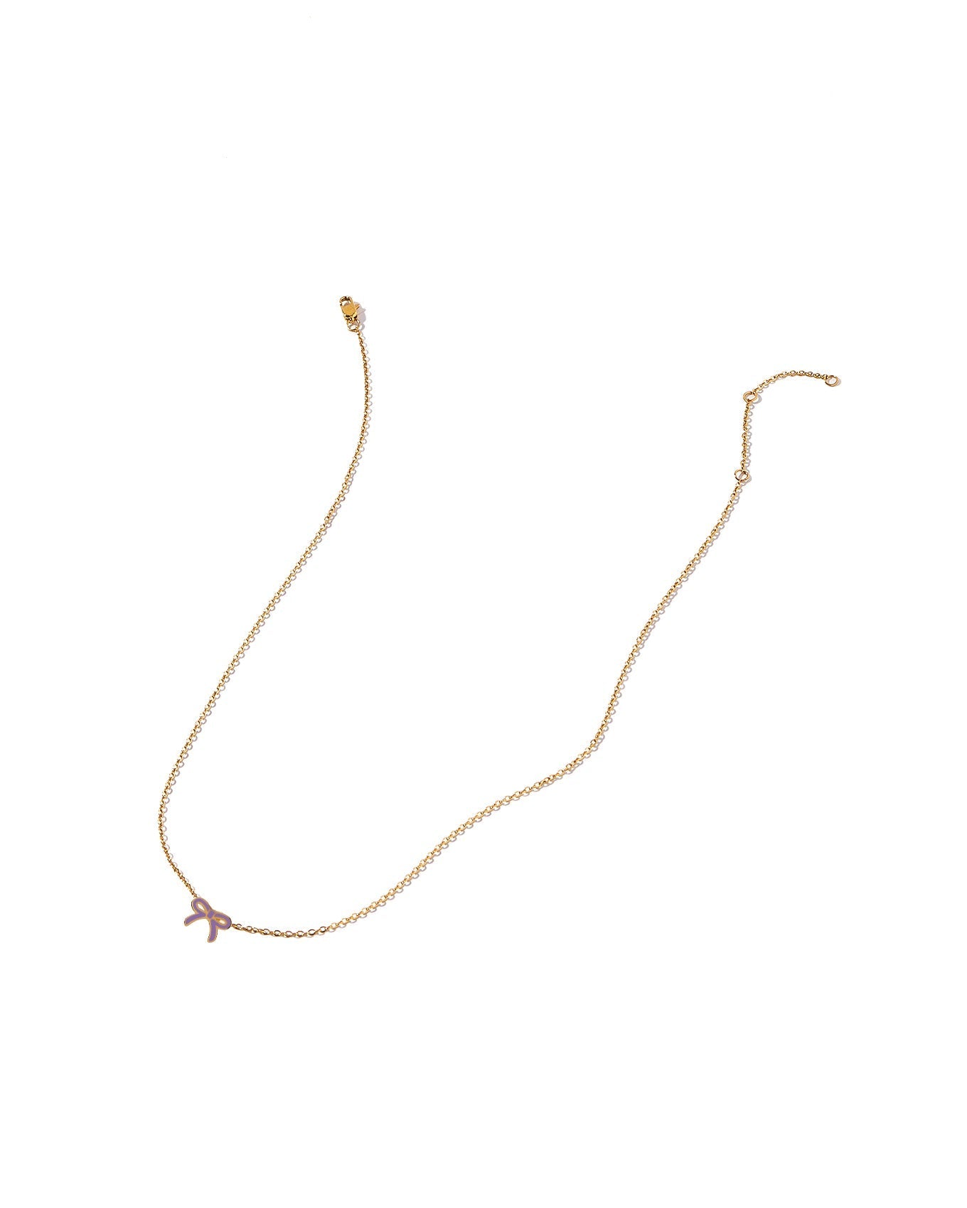 Necklace - Sadie Bow Purple - Shop LINNY CO