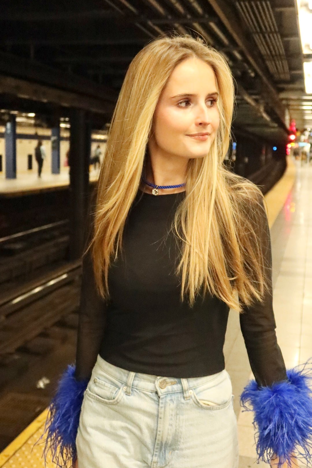 Necklace - Tailyn Rope Cobalt Blue - Shop LINNY CO