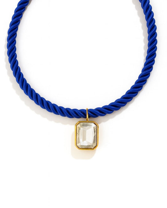 Necklace - Tailyn Rope Cobalt Blue - Shop LINNY CO