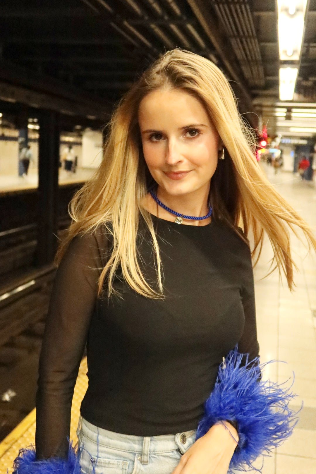 Necklace - Tailyn Rope Cobalt Blue - Shop LINNY CO