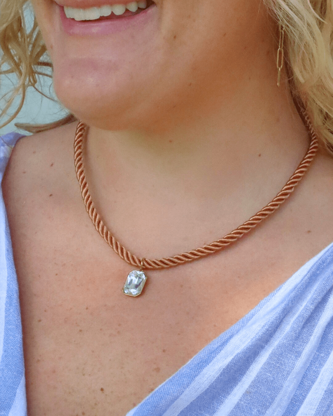 Necklace - Tailyn Rope Copper - Shop LINNY CO