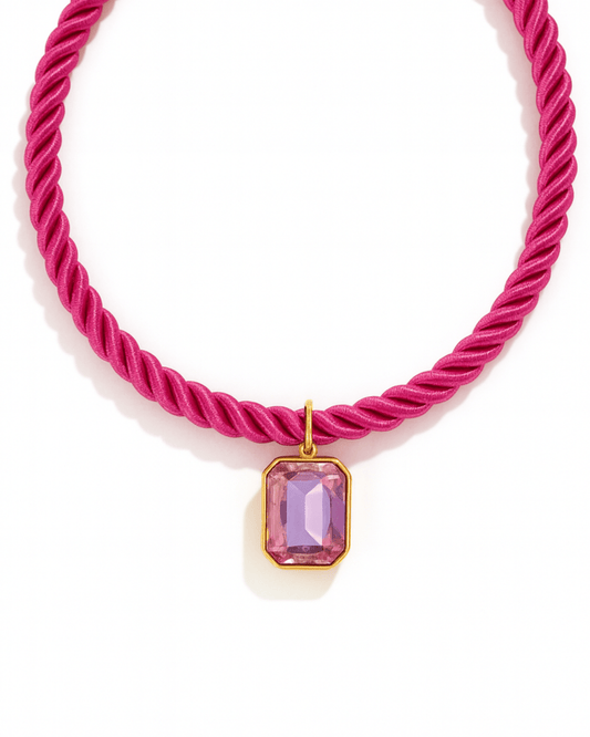 Necklace - Tailyn Rope Hot Pink - Shop LINNY CO