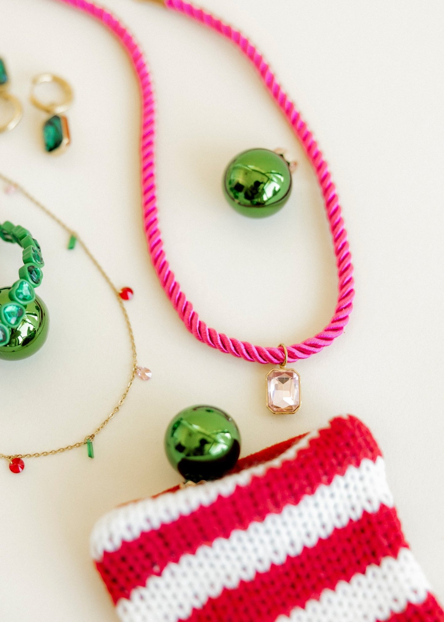 Necklace - Tailyn Rope Hot Pink - Shop LINNY CO