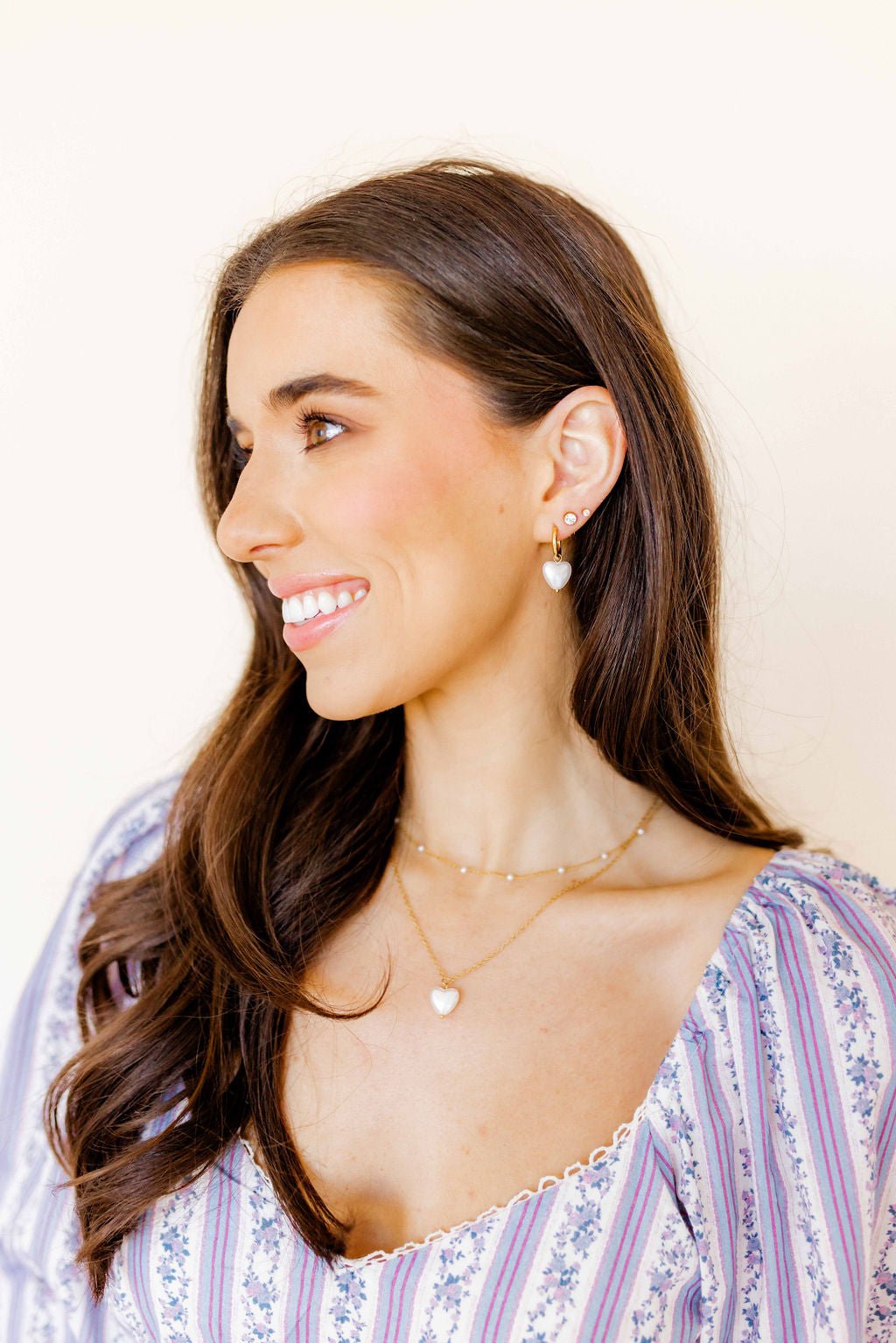 Necklace - Willa Pearl Heart - Shop LINNY CO