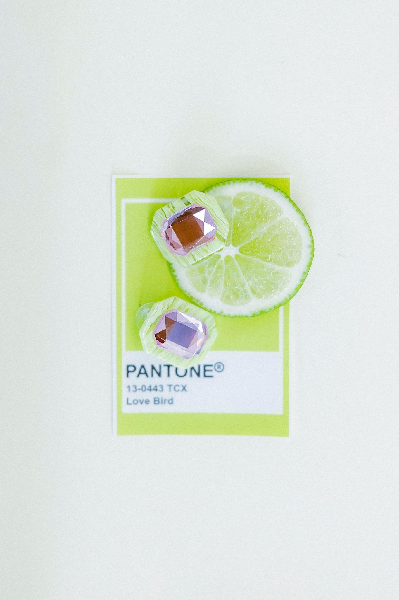 Olivia Statement Earrings Rectangle - Electric Kiwi - Shop LINNY CO