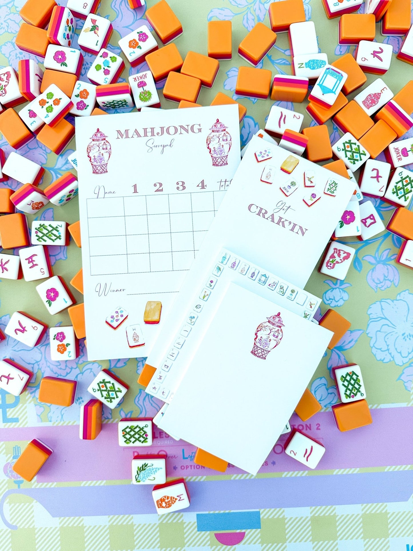 Orange Mahjong Ginger Jar Notepad - Shop LINNY CO