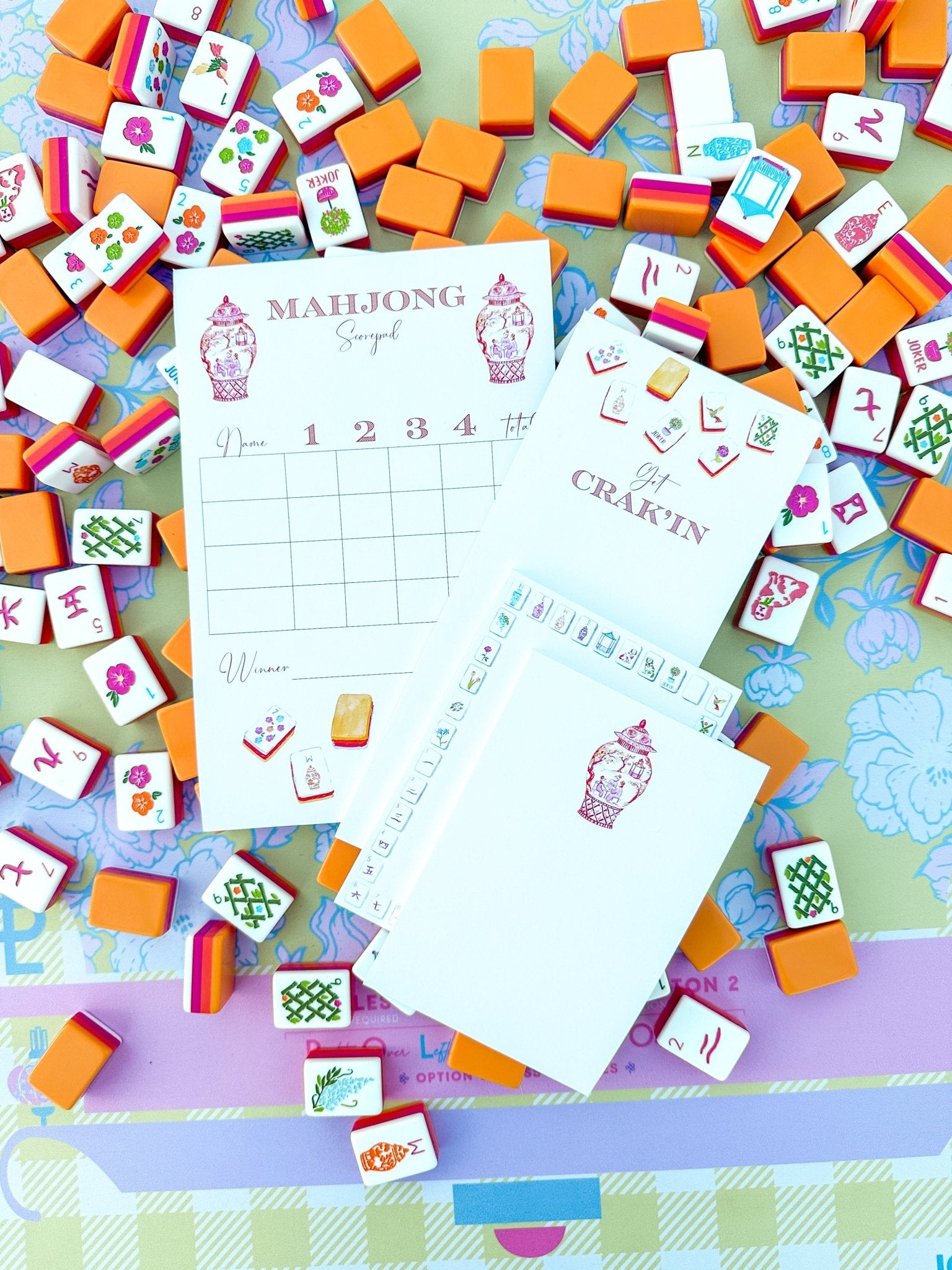 Orange Mahjong Ginger Jar Notepad - Shop LINNY CO