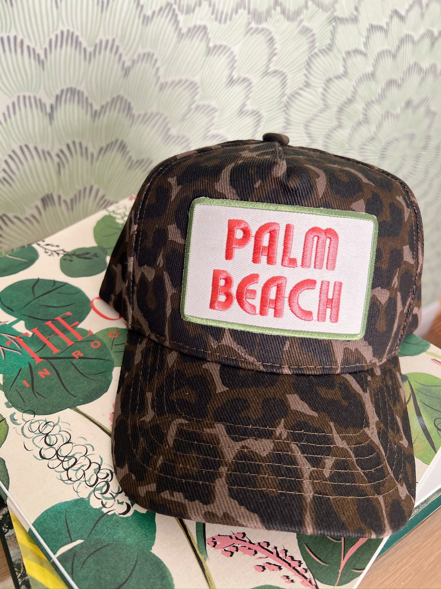 Palm Beach - Leopard Vintage Trucker Hat - Shop LINNY CO