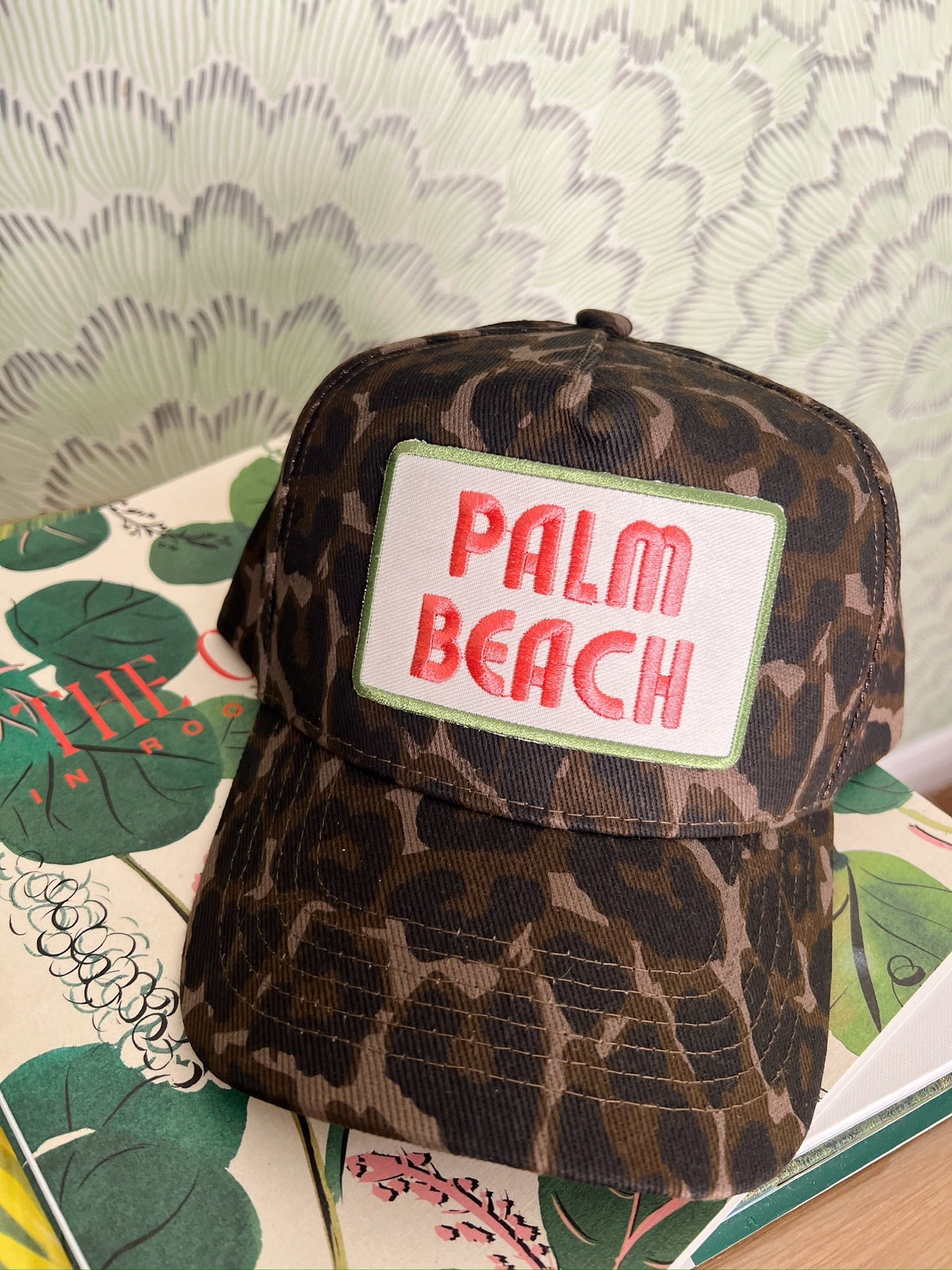 Palm Beach - Leopard Vintage Trucker Hat - Shop LINNY CO