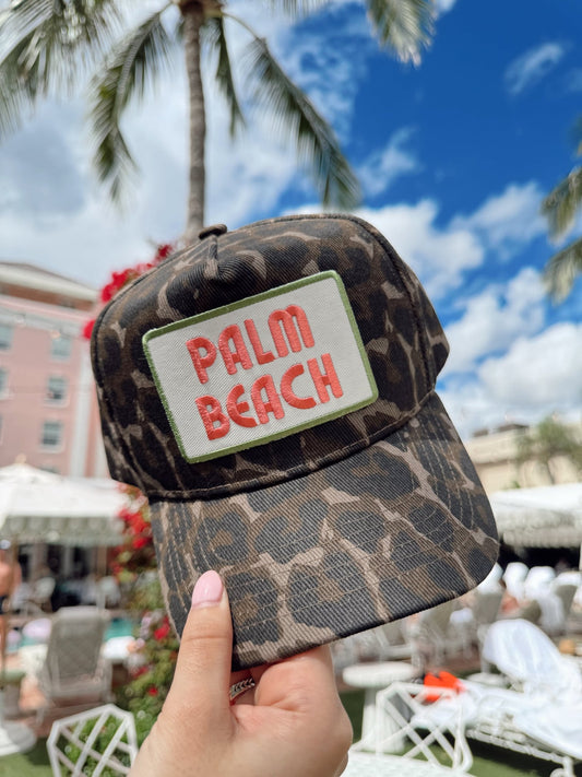 Palm Beach - Leopard Vintage Trucker Hat - Shop LINNY CO