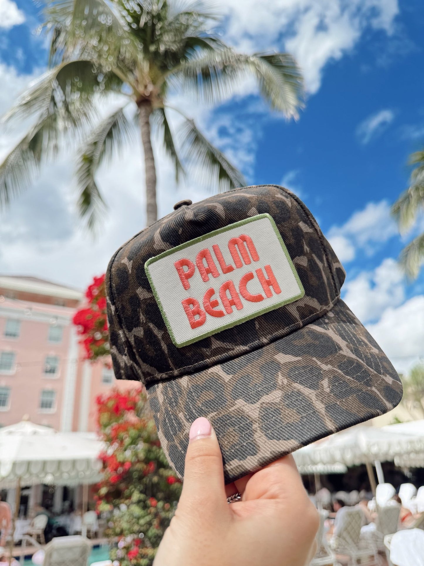 Palm Beach - Leopard Vintage Trucker Hat - Shop LINNY CO