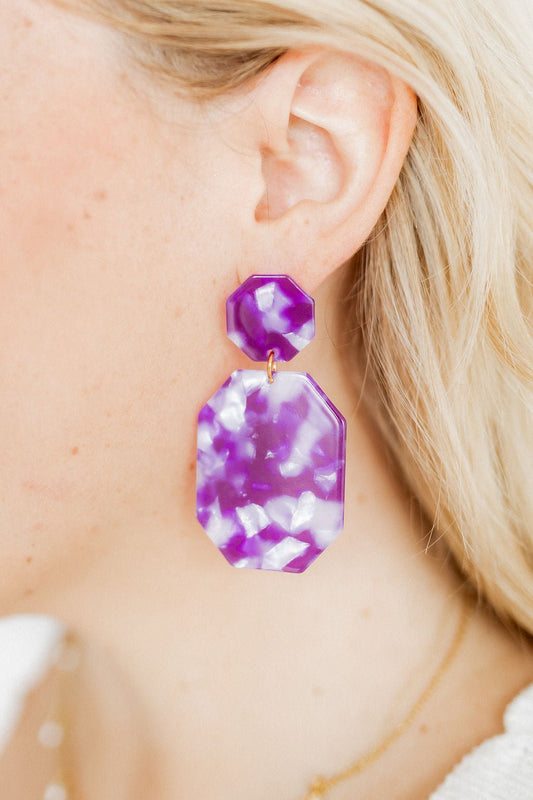 Parker Statement Earings - Magenta - Shop LINNY CO