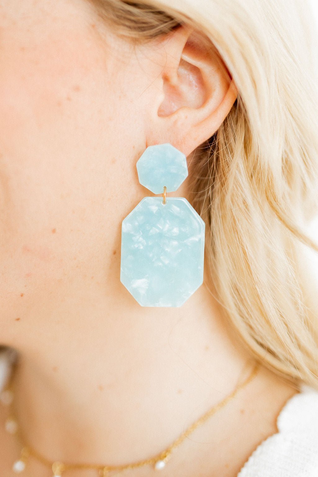 Parker Statement Earings - Mint - Shop LINNY CO