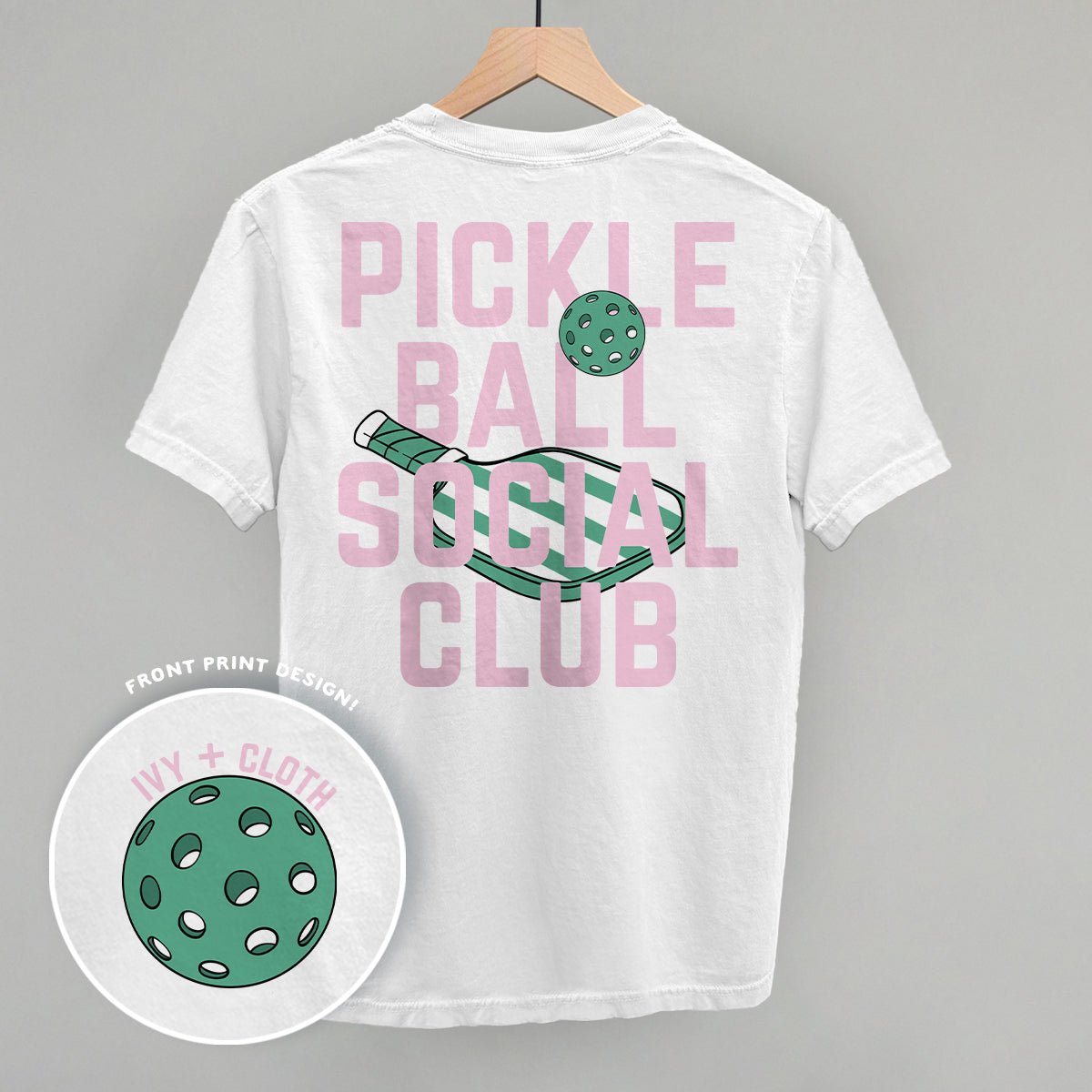 Pickleball Social Club Pink & Green (Back Print) - Shop LINNY CO