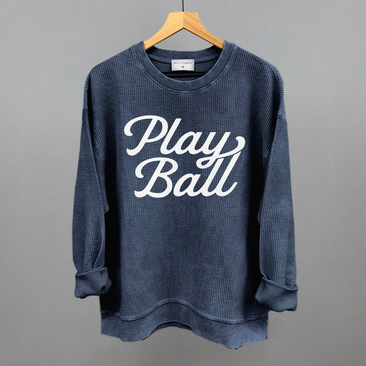 Play Ball (Vintage Script White) - Shop LINNY CO