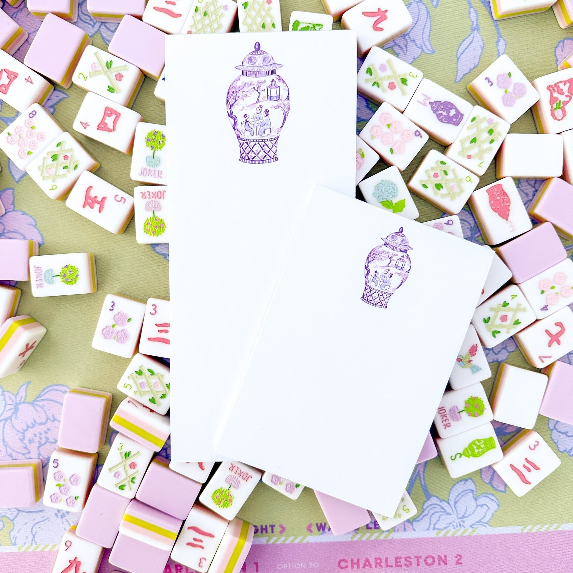 Purple Mahjong Ginger Jar Notepad - Shop LINNY CO