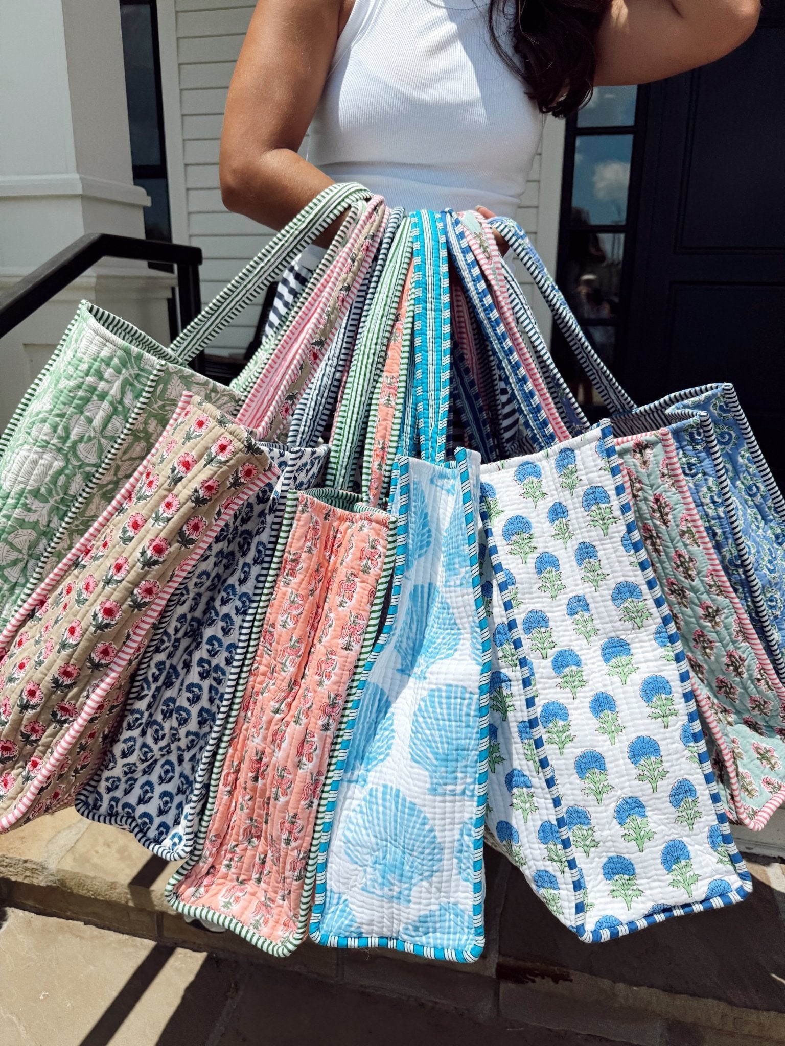 Quilted Block - Print Tote Bag - Shop LINNY CO