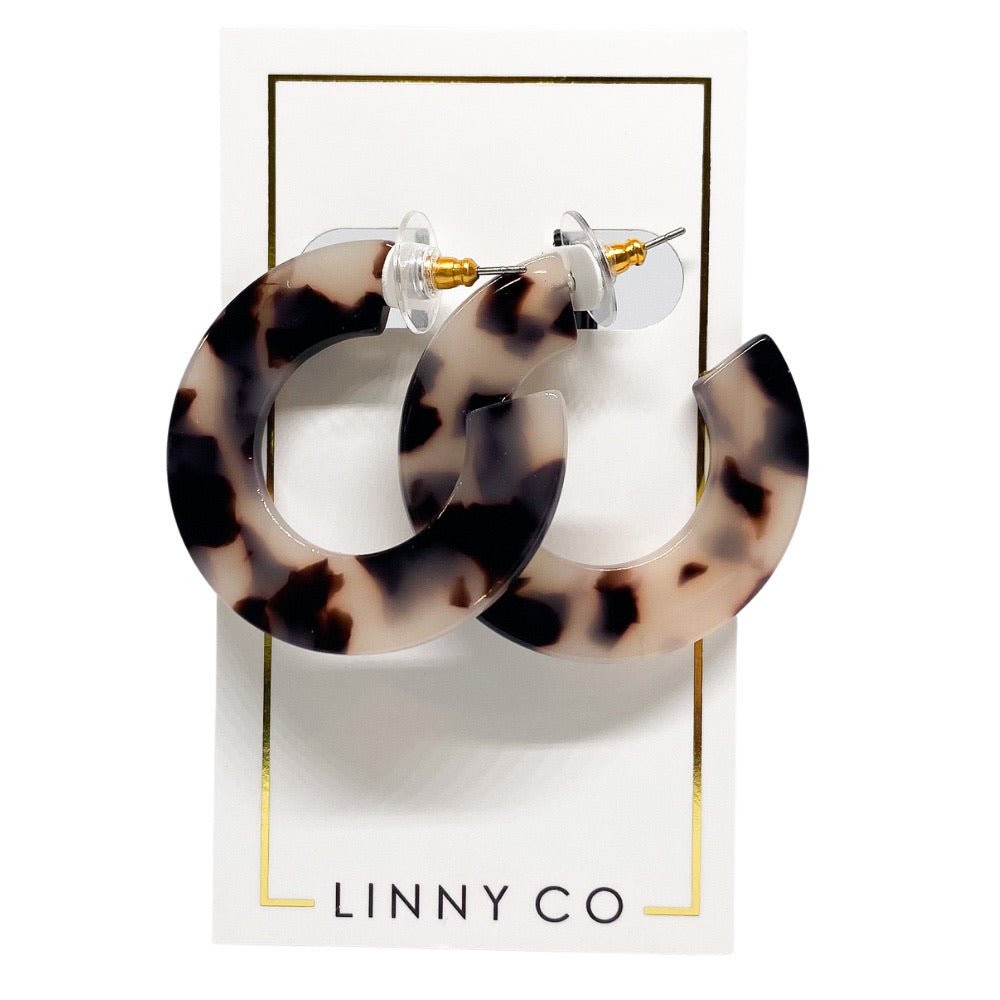 Remi Hoop Earring - Brown Tortoise - Shop LINNY CO