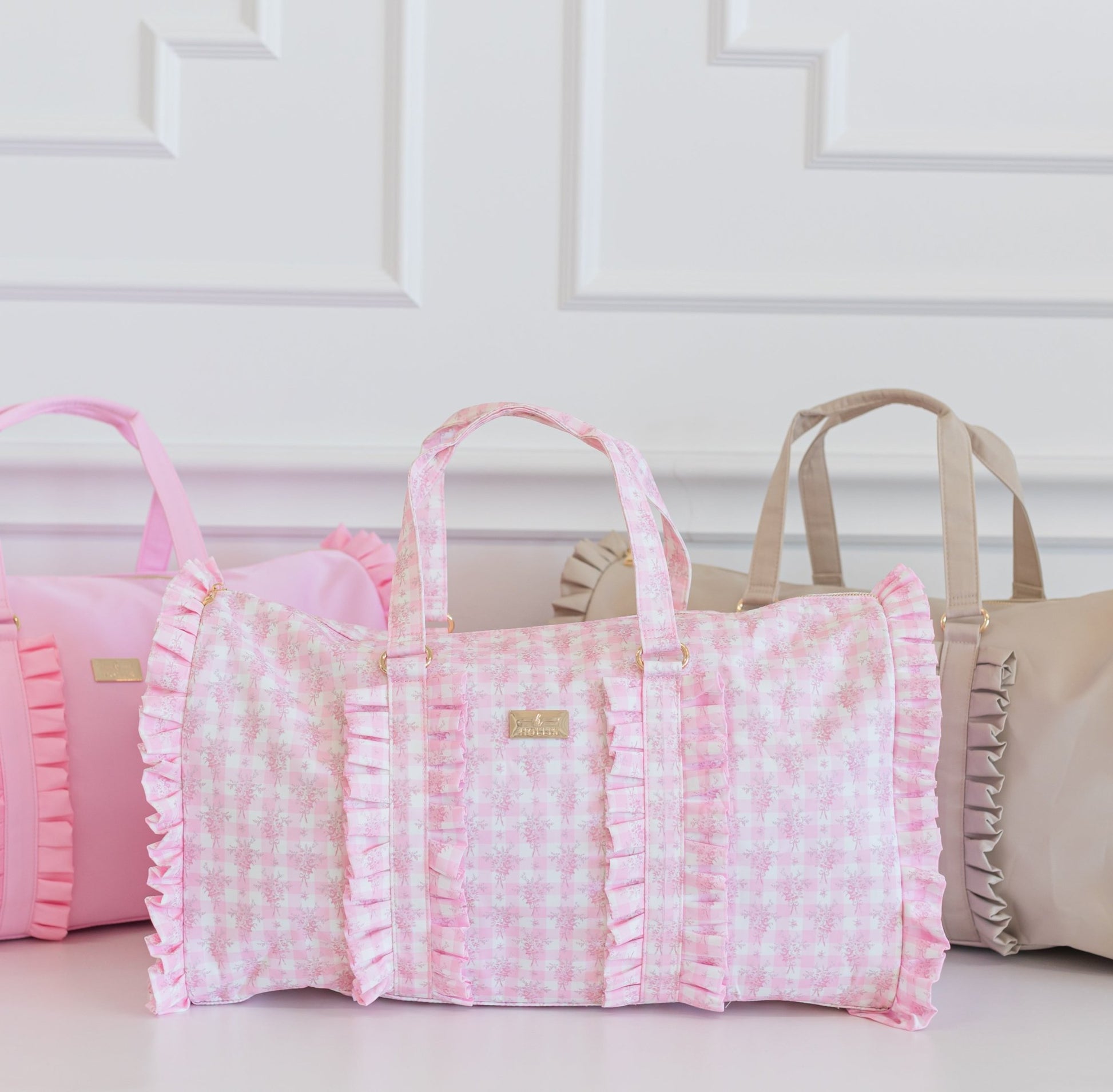 Ruffled Nylon Weekender - Shop LINNY CO