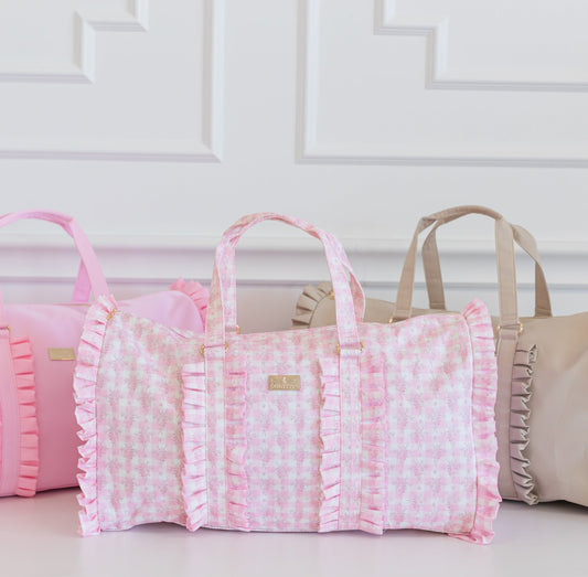 Ruffled Nylon Weekender - Shop LINNY CO