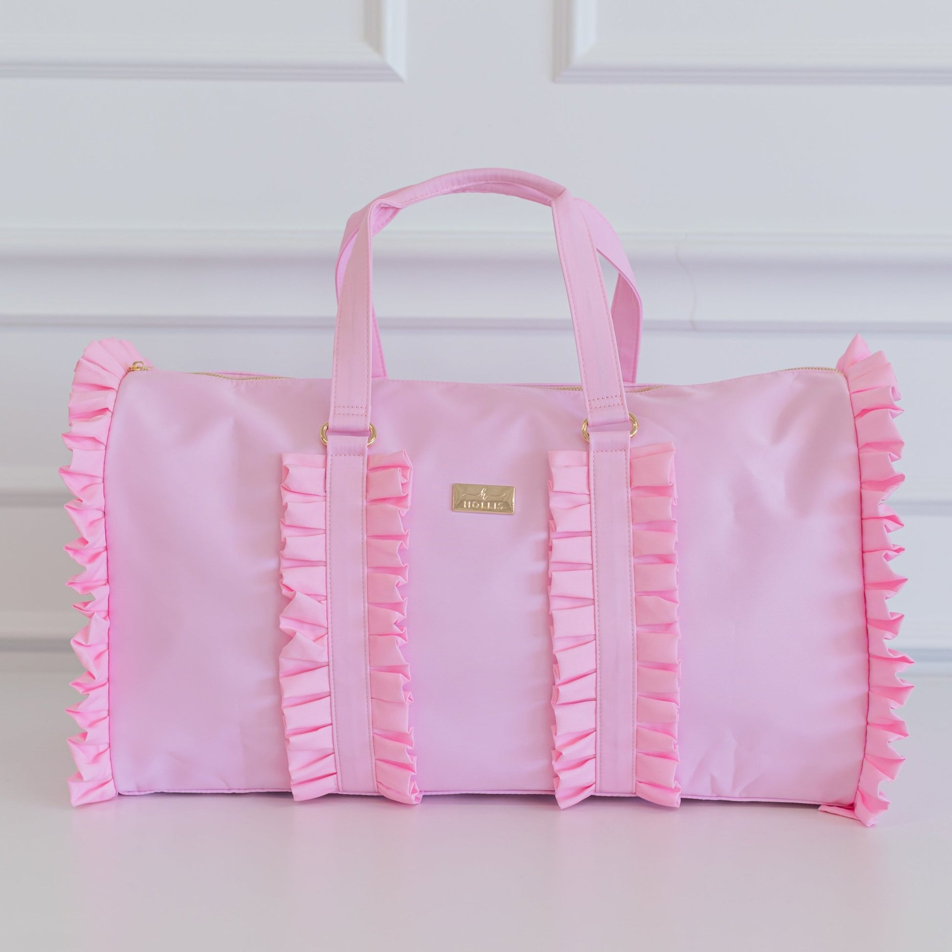 Ruffled Nylon Weekender - Shop LINNY CO