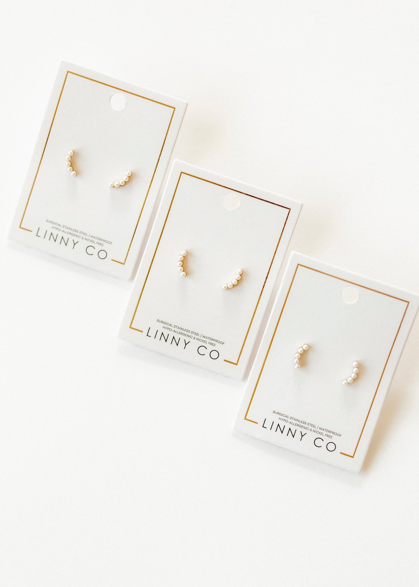 Screwback Stud Earrings - Abigail Pearl - Shop LINNY CO