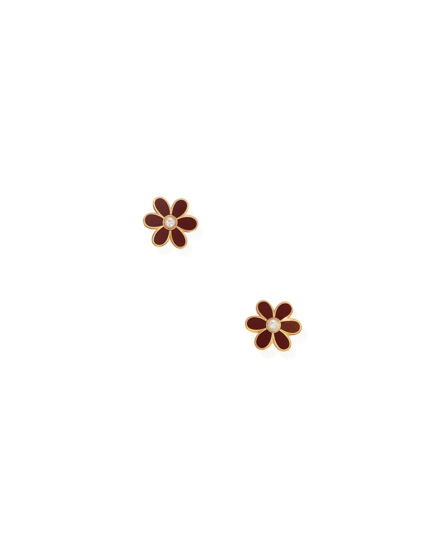 Screwback Stud Earrings - Alli Maroon - Shop LINNY CO