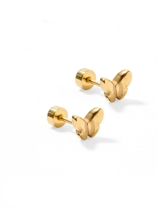 Screwback Stud Earrings - Bella Butterfly - Shop LINNY CO