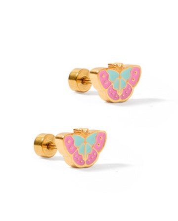 Screwback Stud Earrings - Blakely Butterfly - Shop LINNY CO