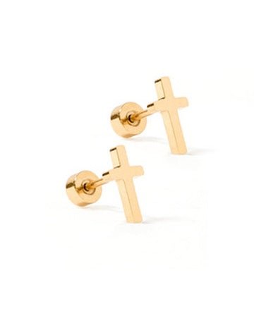 Screwback Stud Earrings - Catherine Cross - Shop LINNY CO