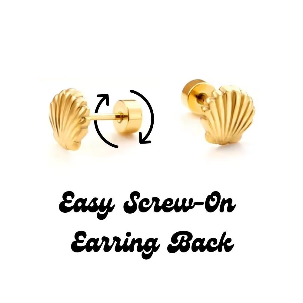 Screwback Stud Earrings - Catherine Cross - Shop LINNY CO