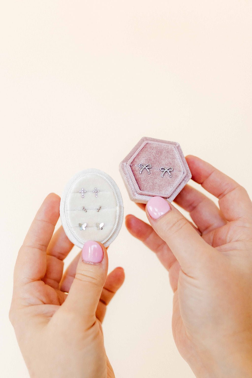 Screwback Stud Earrings - Clara Cross Silver - Shop LINNY CO