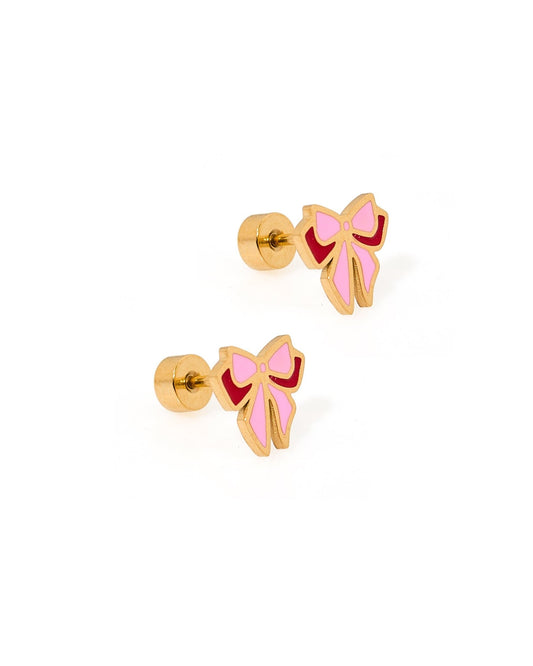 Screwback Stud Earrings - Collins Bow - Shop LINNY CO