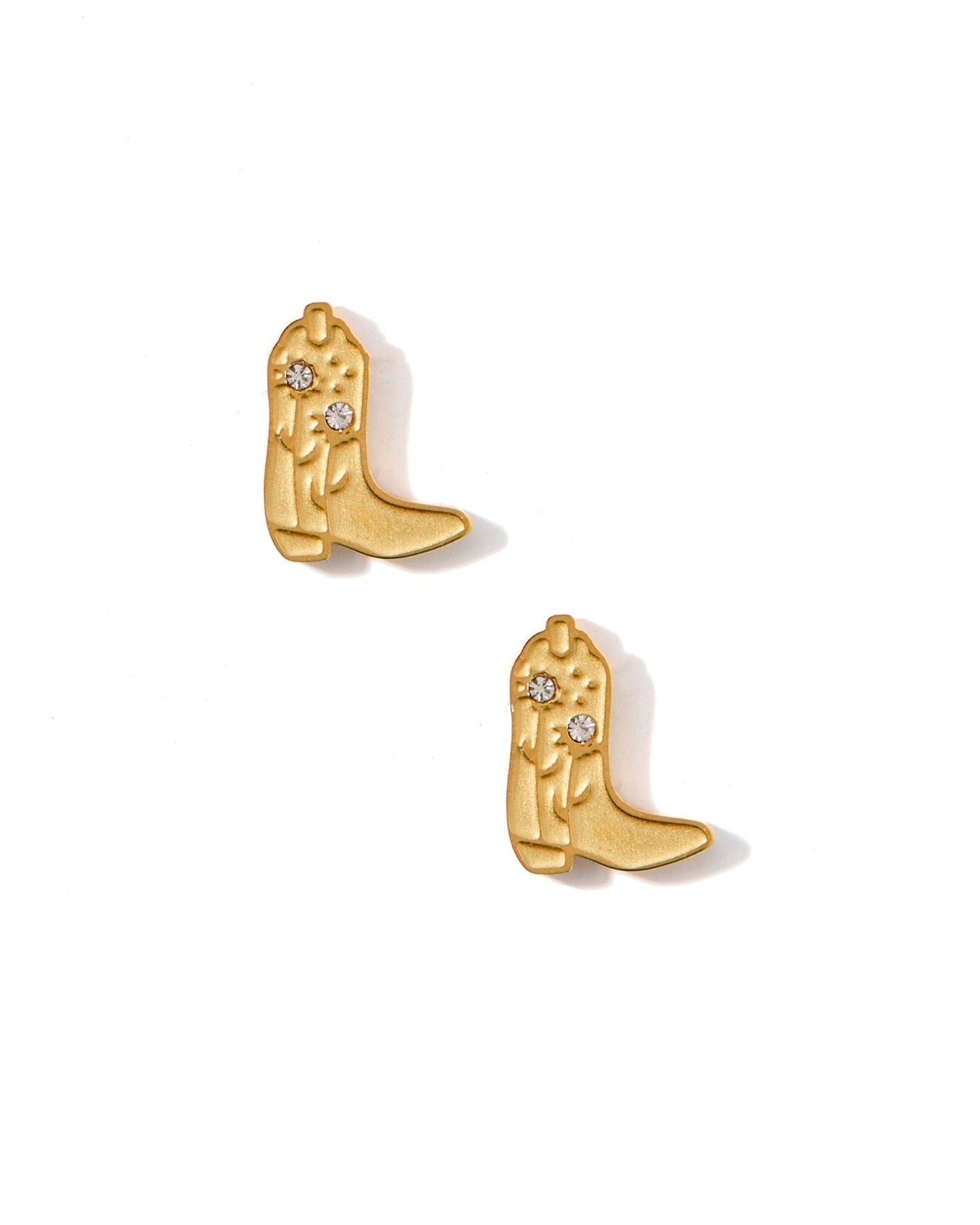 Screwback Stud Earrings - Daisy Cowgirl Boot - Shop LINNY CO