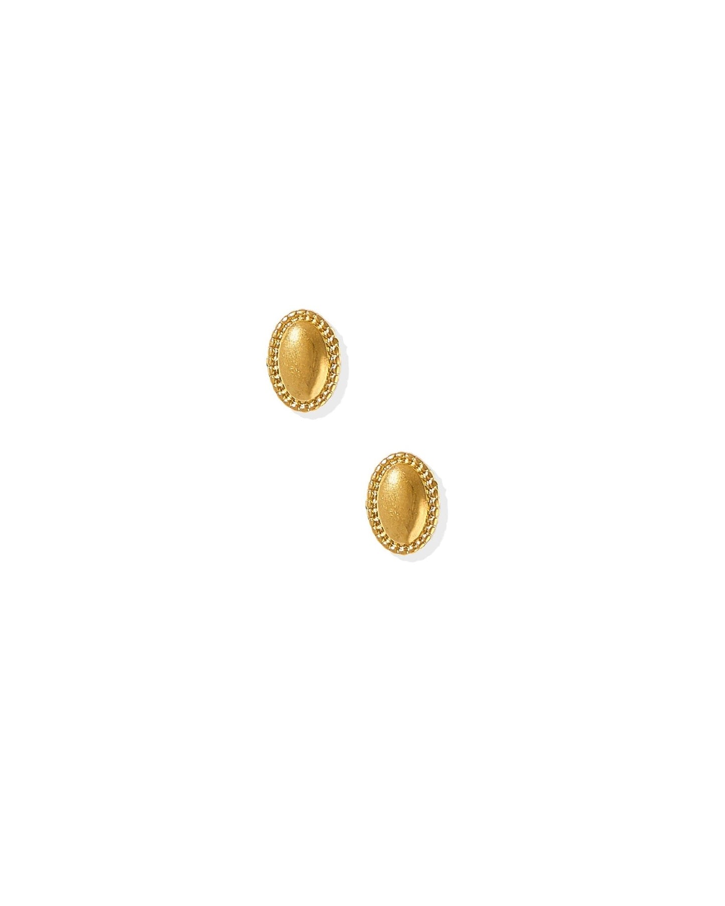 Screwback Stud Earrings - Drew Oval Gold - Shop LINNY CO