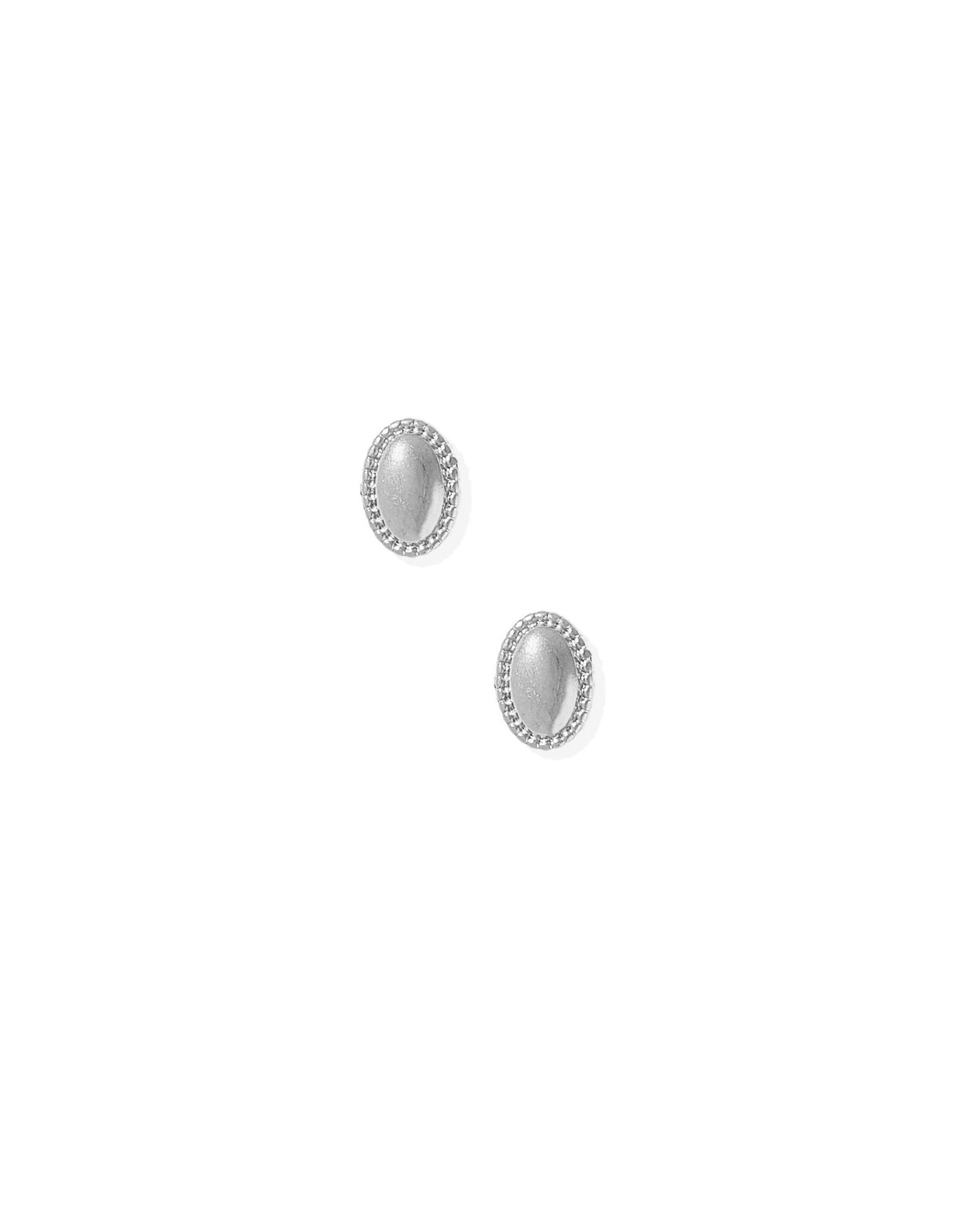 Screwback Stud Earrings - Drew Oval Silver - Shop LINNY CO