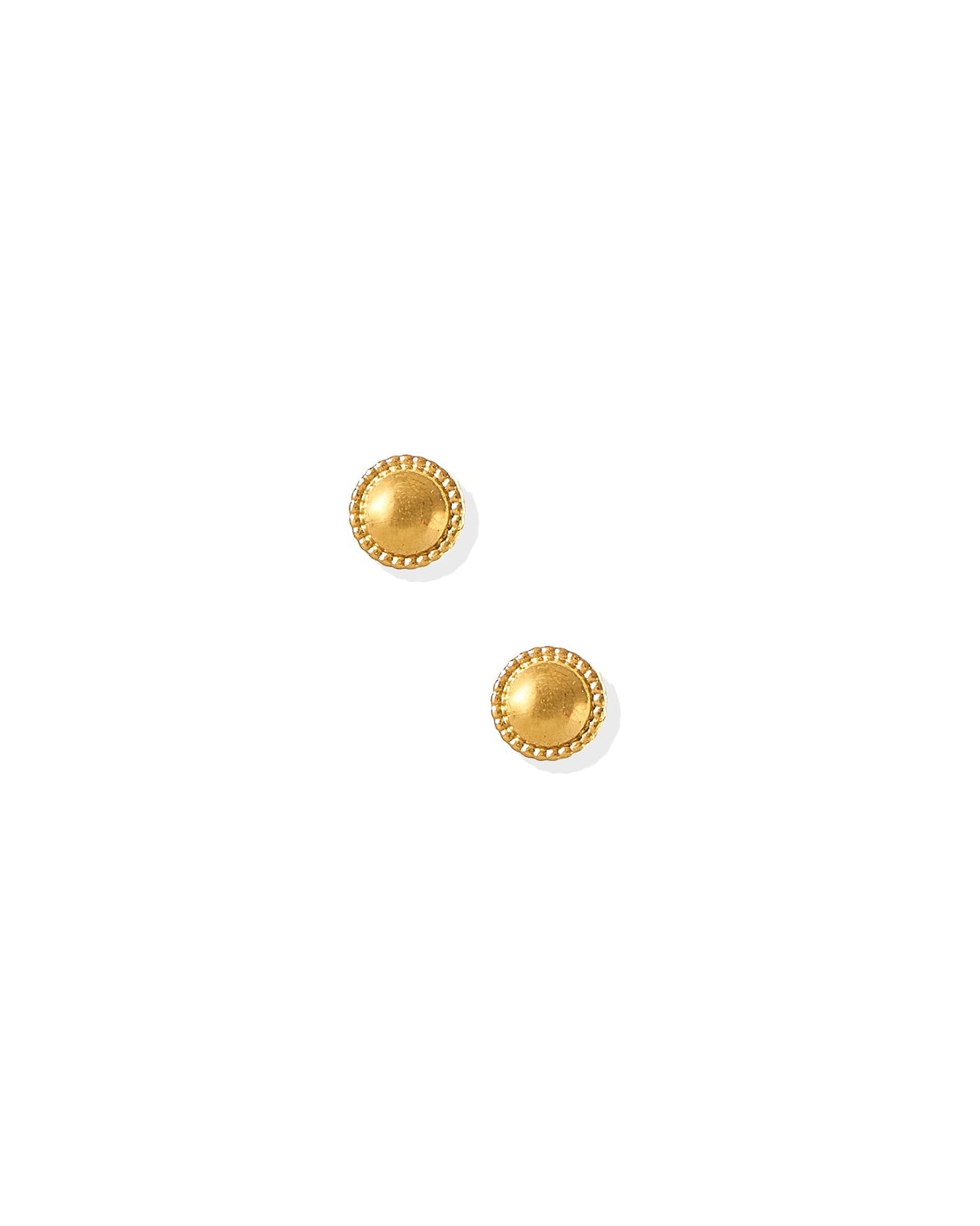 Screwback Stud Earrings - Drew Round Gold - Shop LINNY CO